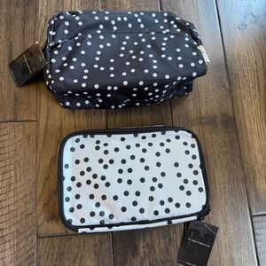 Bang & Carsen‎ Polka Dot Travel Organizer Set Cosmetic Pouch & Jewelry Case NWT